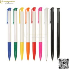 Bút Bút Bi Nút Bấm Bằng Nhựa V121 In LogoBi Quảng Cáo V121 In Logo – Butkyquatang.com