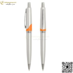 Bút Bi Bấm Bằng Nhựa V128 In Logo C.Ty 2