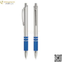 Bút Nhựa Bấm Đầu Tròn V116 In Logo 10 butkyquatang.com bút bi nhựa đầu bấm in logo V116 5