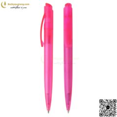Bút Bi Nhựa Đầu Bấm V107 15 butkyquatang.com bút ký bấm nhựa V107 in logo – 3802d-pink-2