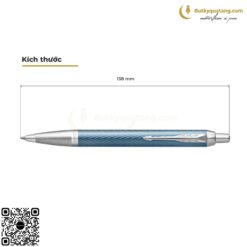 Bút Bi Cao Cấp Parker IM PRM X-Blue Grey CT GB-2143645 - Thép không gỉ (3026981436451) 6