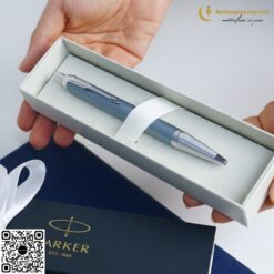 Bút Bi Cao Cấp Parker IM PRM X-Blue Grey CT GB-2143645 - Thép không gỉ (3026981436451) 8