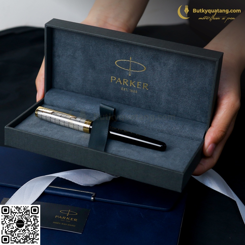 Bút Lông Bi Cao Cấp Parker SON X-M Black GT GB-2119786 - Thép không gỉ (3026981197864) 10