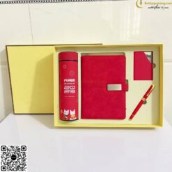 Set Quà Tặng Sổ + Bình + Bút Và NameCard GS117 In Logo