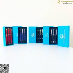 Bộ Quà Tặng 3 Bút Quà Tặng + Hộp GS151 In Logo Công Ty