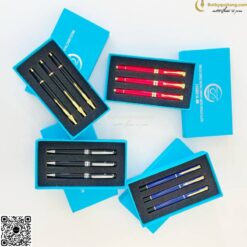 Bộ Quà Tặng 3 Bút Quà Tặng + Hộp GS151 In Logo Công Ty