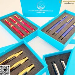 Bộ Quà Tặng 3 Bút Quà Tặng + Hộp GS151 In Logo Công Ty