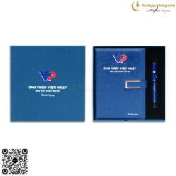 Set Quà Tặng Sổ Tay Dán Gáy Và Bút Ghi Chép GS154