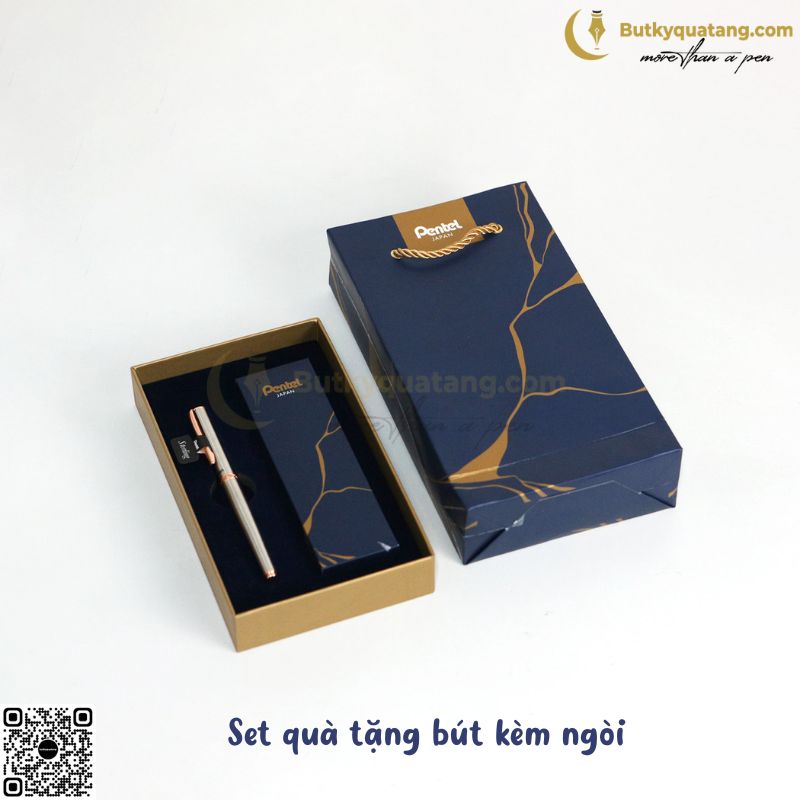 Bút Ký Cao Cấp Pentel K600-PG Ngòi 0.7mm Mực Xanh - butkyquatang.com