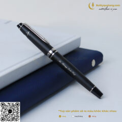 Bút Lông Bi Waterman Expert Metallic Black Lacquer RT Rollerball Pen 2119190 8