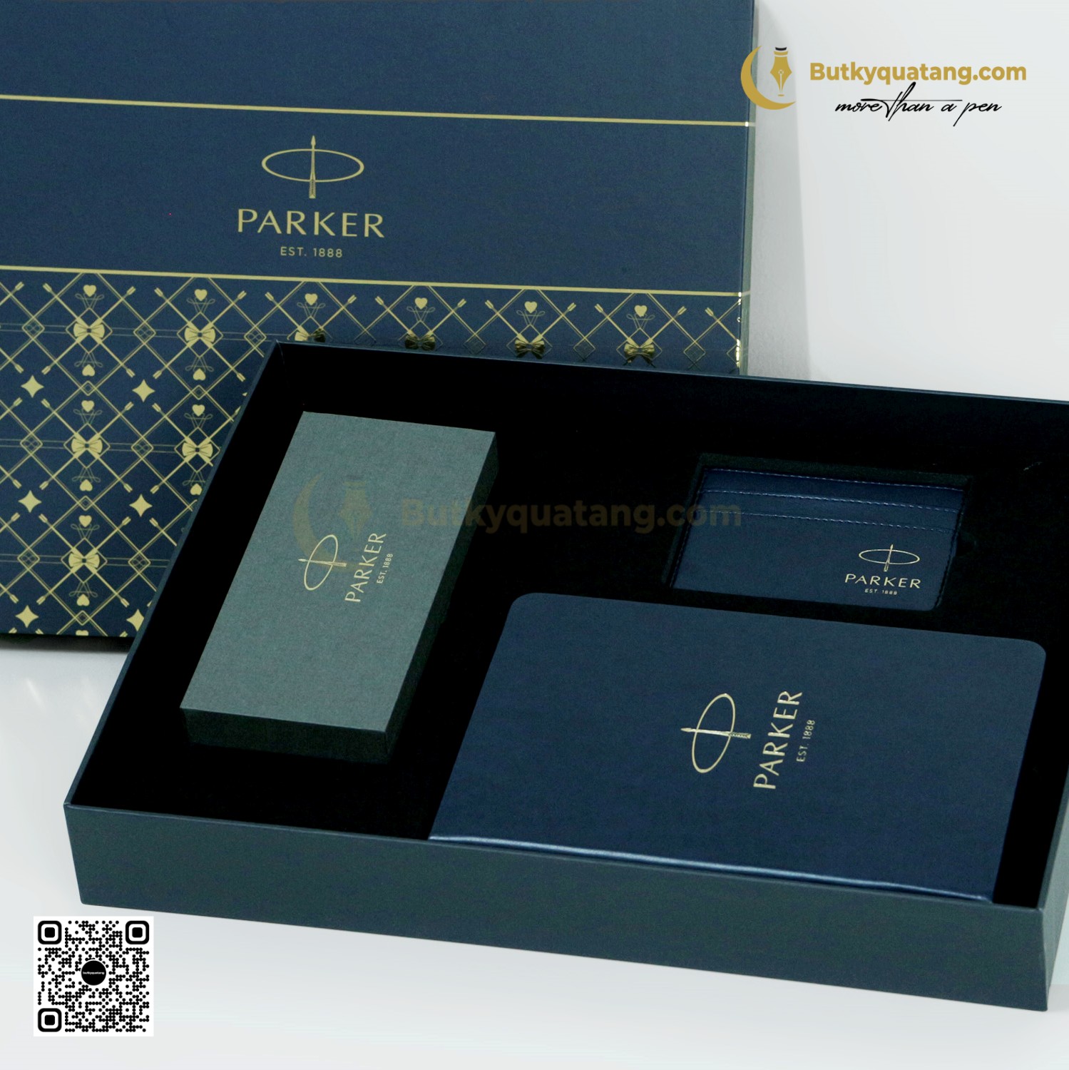 Set Quà Tặng Parker PARKERVIP02 10 butkyquatang.com Set Bút Parker Tặng Kèm Sổ, Ví Đựng Namecard, Thiệp, Hộp Đựng Cao Cấp PARKERVIP02 - Butkyquatang.com